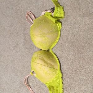 Victoria's Secret Green and Pink Convertible Bra